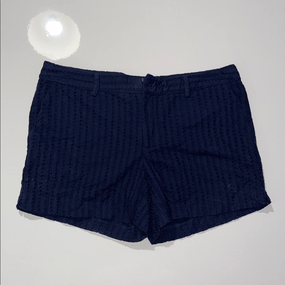 BANANA REPUBLIC Navy Eyelet Shorts Size 12